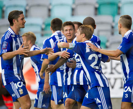 Hannes Stiller, IFK Göteborg, gör 1-0, jubel