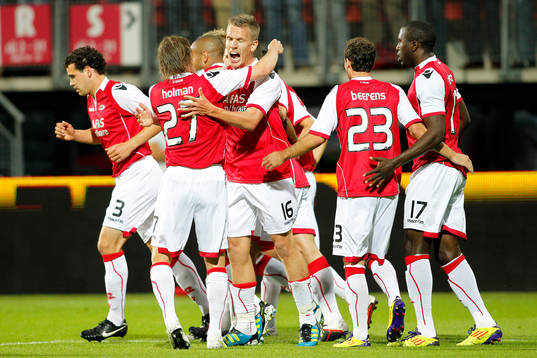 Pontus Wernbloom, AZ, jubel med  Brett Holman och Jozy