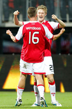 Rasmus Elm, AZ jubel med Pontus Wernbloom