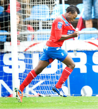 2-0 May Mahlangu, Helsingborg, jubel