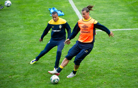 Martin Olsson och Zlatan Ibrahimovic