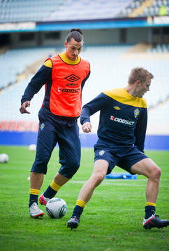 Zlatan Ibrahimovic och Sebastian Larsson