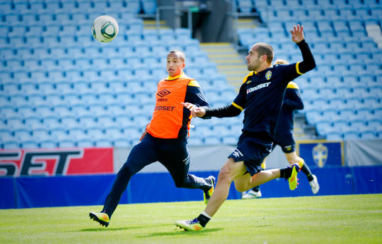 Martin Olsson och Emir Bajrami