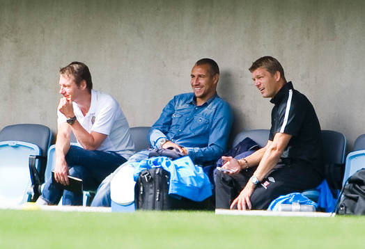 Henrik Larsson på besök. Här