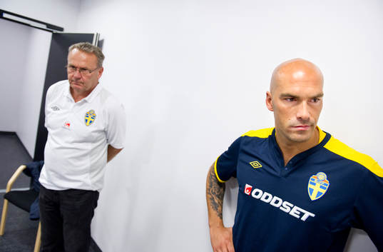 Daniel Majstorovic med Jonas Nystedt, informationsansvarig