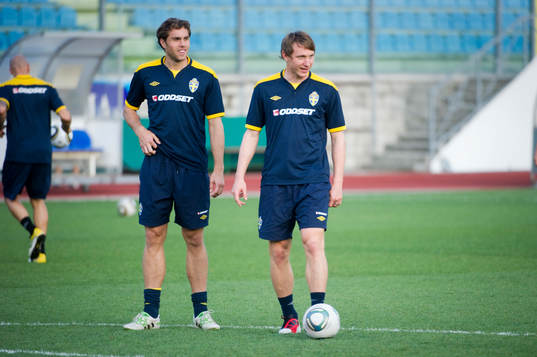 Johan Elmander och Kim Källström