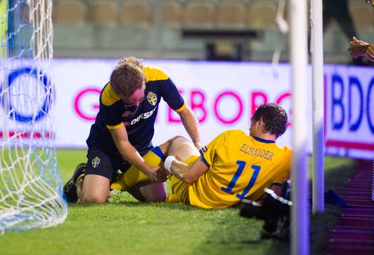 Johan Elmander, Sverige skada