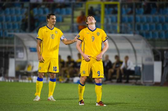 Zlatan Ibrahimovic och Kim Källström, Sverige
