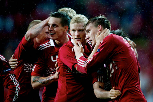 Niklas Bendtner, Danmark, jubel