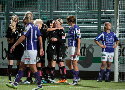 Linnea Liljegärd, Göteborg, gör 3-1, jubel