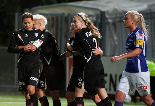 Sara Lindén, Göteborg, gör 2-1, jubel