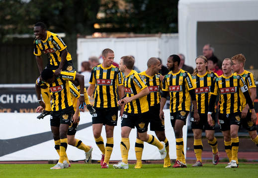 Majeed Waris, Häcken, gör 1-0, jubel