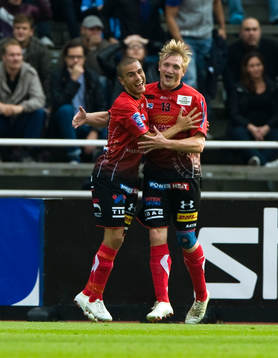 Erdin Demir och Fredrik Jensen, Trelleborg, jubel