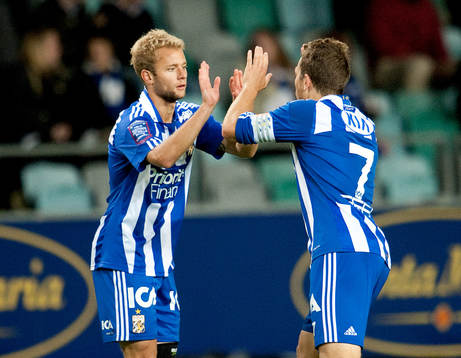 Robin Söder, Göteborg, gör 1-2, jubel