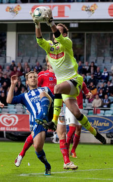 Etrit Berisha, målvakt Kalmar, Tobias Hysén,  Göteborg