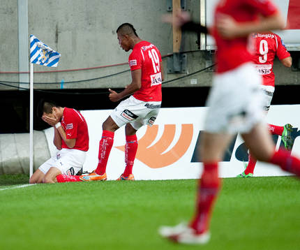 Emin Nouri, Kalmar, gör 2-0, jubel