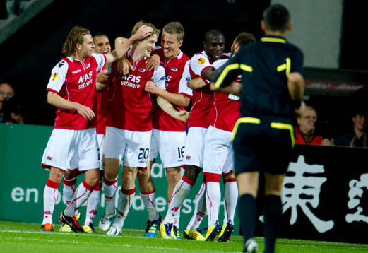 Rasmus Elm, Pontus Wernbloom, AZ Alkmaar, jubel
