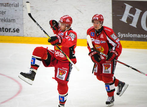 Niklas Anger och Fredrik Sandgren, Almtuna, jubel