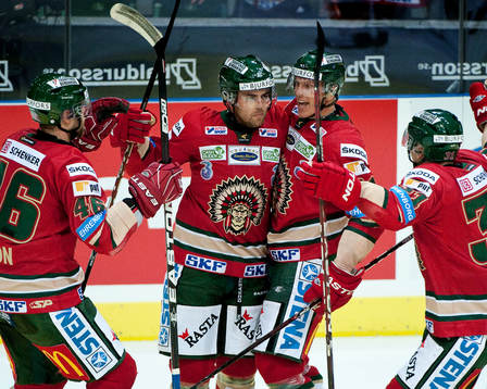 Mikael Johansson, Frölunda, gör 1-1, jubel Fredrik