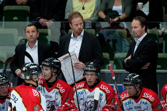 Thomas Berglund, assisterande tränare, Jonas Rönnqvist,