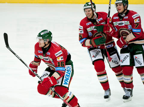 Anton Axelsson, Frölunda, gör 2-1, jubel Christian