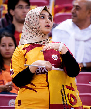 Galatasaray, supporter, fan, kvinna
