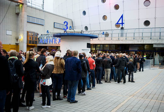 Långa köer in till Globen kommer att leda till att arenan