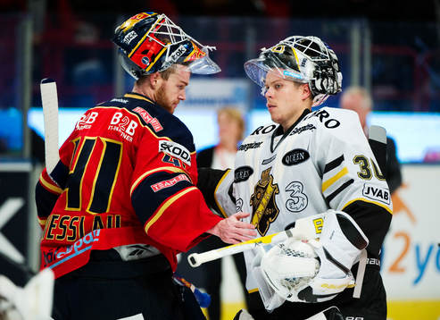Gustaf Wesslau, målvakt, Djurgården, och Viktor Fasth,
