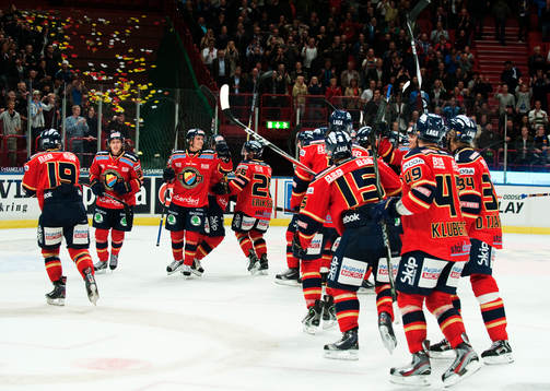 Djurgårdsspelarna jublar