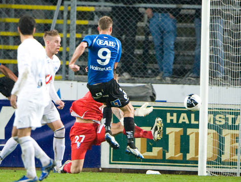 Joel Johansson, Halmstad, skjuter in tröstmålet