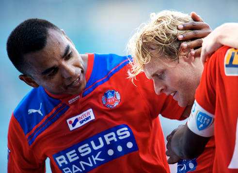 Álvaro Santos, Erik Sundin, Helsingborg, jubel