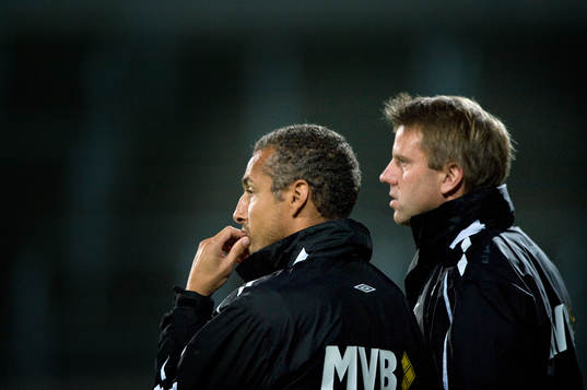Henrik Larsson, tränare och Hans Eklund, assisterande