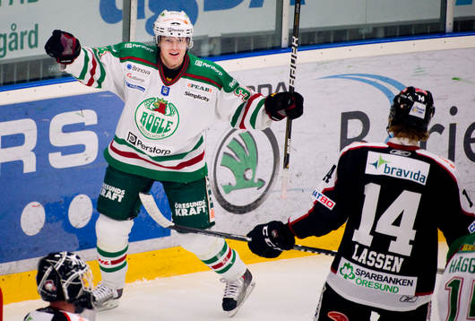 Emil Sandin, Rögle jubel, 1-0, Malmö depp