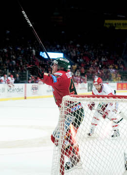 Mathis Olimb, Frölunda, gör 5-0, jubel