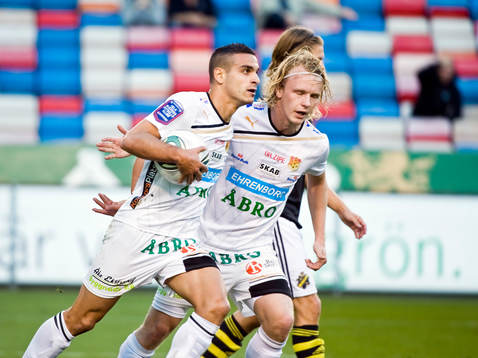 Mervan Celik och Jesper Florén, GAIS, jubel