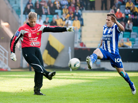 Mattias Asper, målvakt Mjällby, Tobias Hysén, IFK