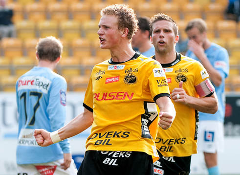 Oskar Hiljemark, Elfsborg, gör 3-0, jubel