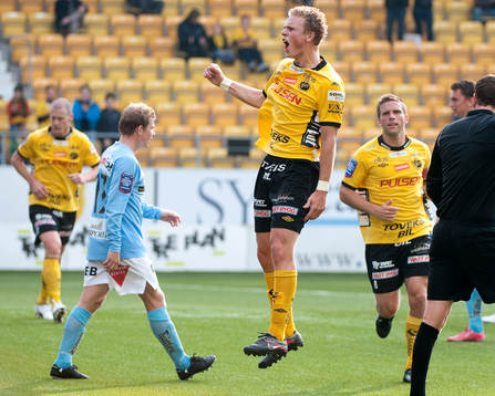 Oskar Hiljemark, Elfsborg, gör 3-0, jubel