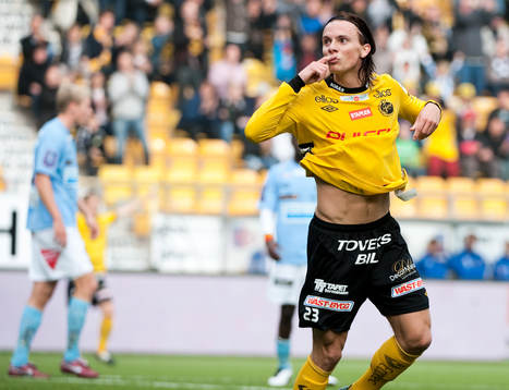 Niklas Hult,  Elfsborg, gör 1-0, jubel