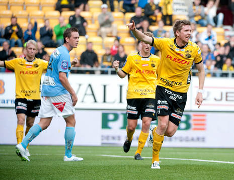David Elm, Elfsborg, gör 2-0, jubel