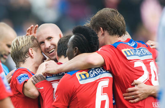 1-0 Mattias Lindström, Helsingborg, jubel, glädje