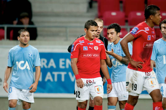 Jiloan Hamad, Malmö FF, Joakim Flink, domare