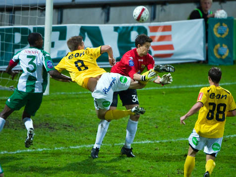 Mikael Boman, Falkenberg och Johannes Hopf, målvakt,
