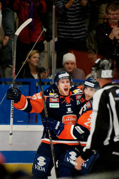 Mike Iggulden, Brad Moran, Växjö, jubel, 2-0