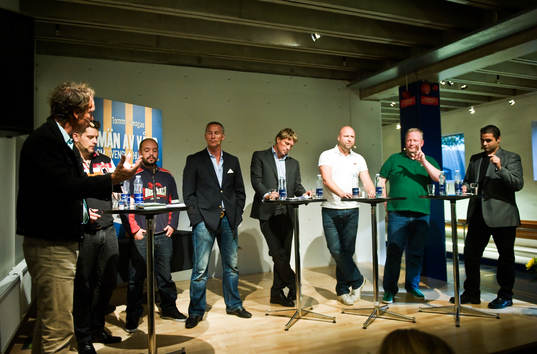 Från vänster: Lennart Ekdahl, Macus Birro, Victor Capel,