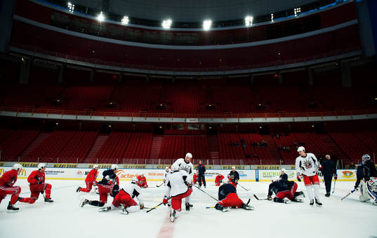 New York Rangers tränar i Globen