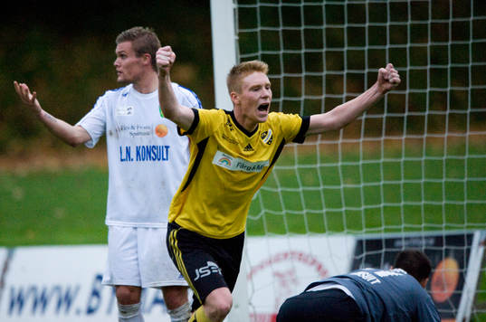 Jubel, Joel Svensson, Hässleholm, som gjorde 0-1