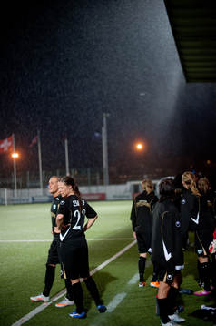 Matchen fick avbrytas pga en hagelskur, Johanna Almgren,