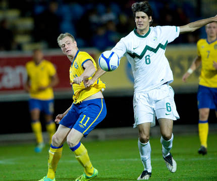John Guidetti, Sverige och Nemanja Mitrovic, Slovenien