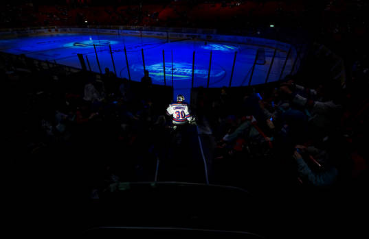 Henrik Lundqvist, målvakt, New York Rangers, gör entré